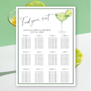 Margarita Bridal shower seating chart