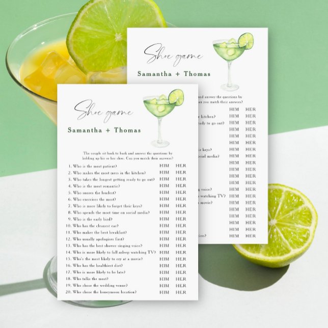 Margarita bridal shower Shoe game (Creator Uploaded)