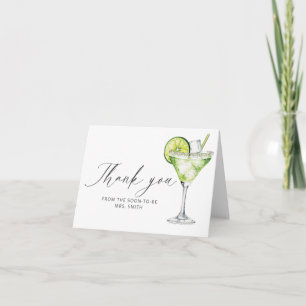 Margarita Bridal Shower Thank You Card