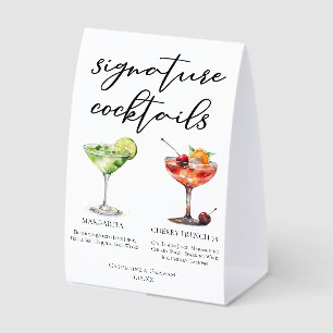 Margarita Cherry French 75 Wedding Cocktails Menu