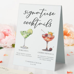 Margarita Cherry French 75 Wedding Cocktails Menu