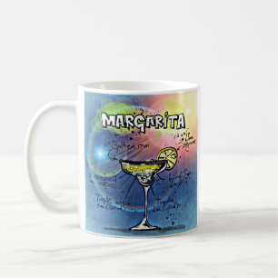Margarita Cocktail #9 Set of 12 Drink Recipe       Coffee Mug