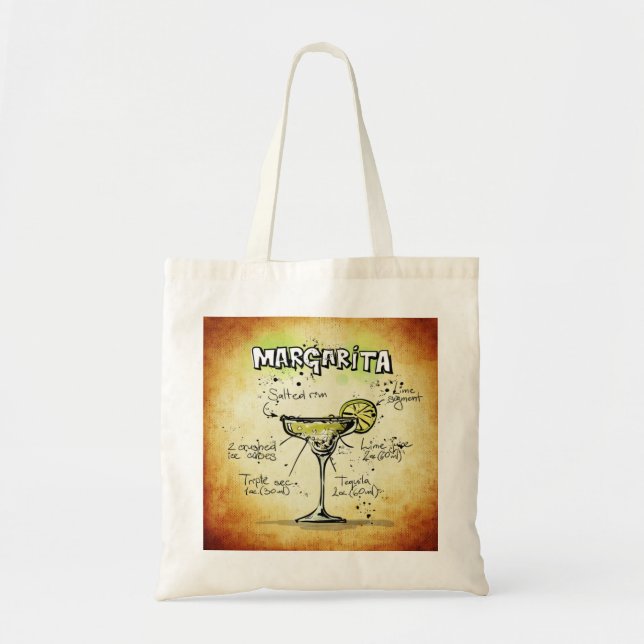 Margarita cocktail abstract design Tote Bag (Front)