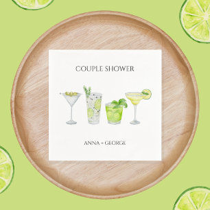 Margarita Cocktail Bridal Couples Shower Napkin