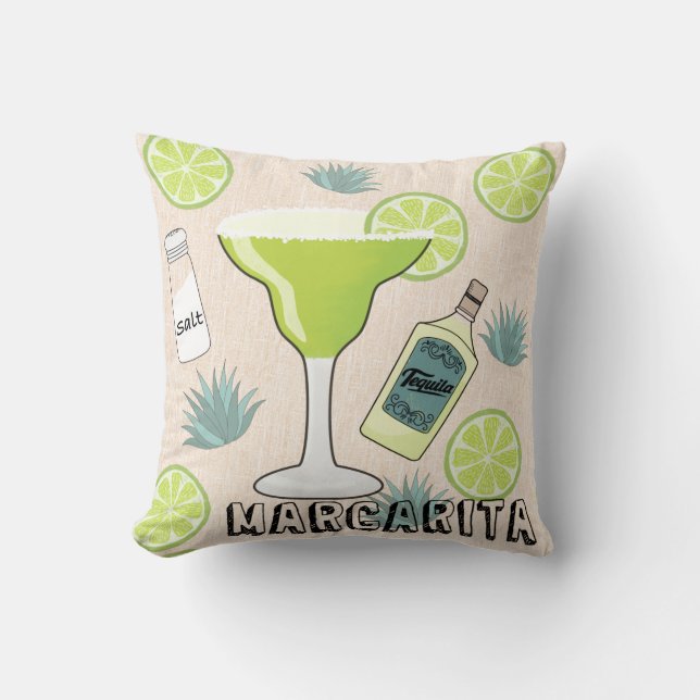Margarita Cocktail Cushion (Front)