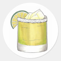 Margarita Cocktail Glass Bar Mixed Drink Salt Lime