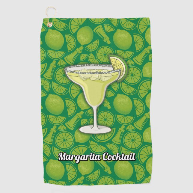 Margarita Cocktail Golf Towel (Front)