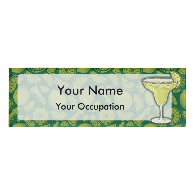 Margarita cocktail name tag (Front)
