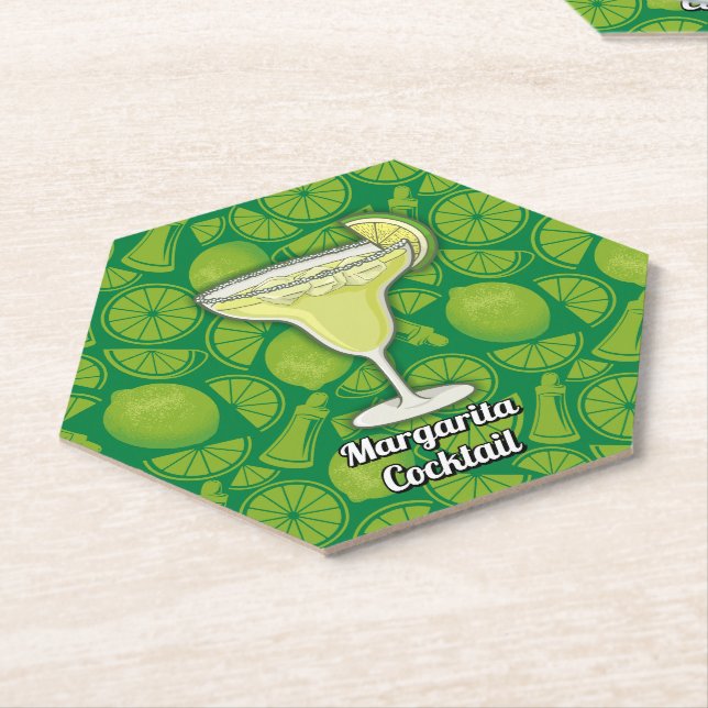 Margarita Cocktail Paper Coaster (Angled)