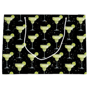 Margarita Cocktail Pattern Large Gift Bag