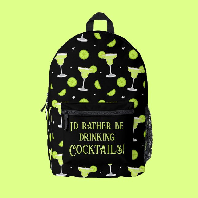 Margarita Cocktail Patterned Printed Backpack (Creator Uploaded)
