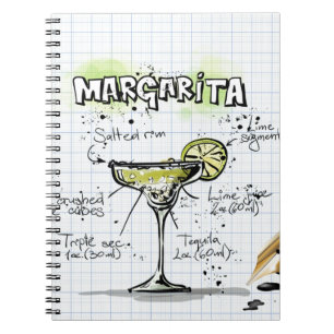 Margarita Cocktail Recipe Notebook