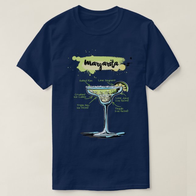 Margarita Cocktail T-Shirt (Design Front)