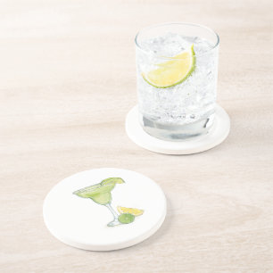 Margarita Cocktail Watercolor Coaster