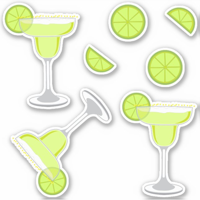 Margarita Cocktails and Lime (Front)