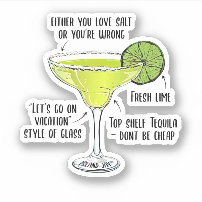 Margarita Concoction Stemless Either You Love Salt (Front)