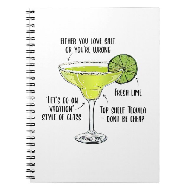 Margarita Concoction Stemless Either You Love Salt Notebook (Front)