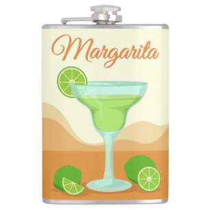“Margarita” custom name flask
