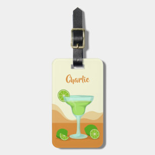 Margarita custom text luggage tag
