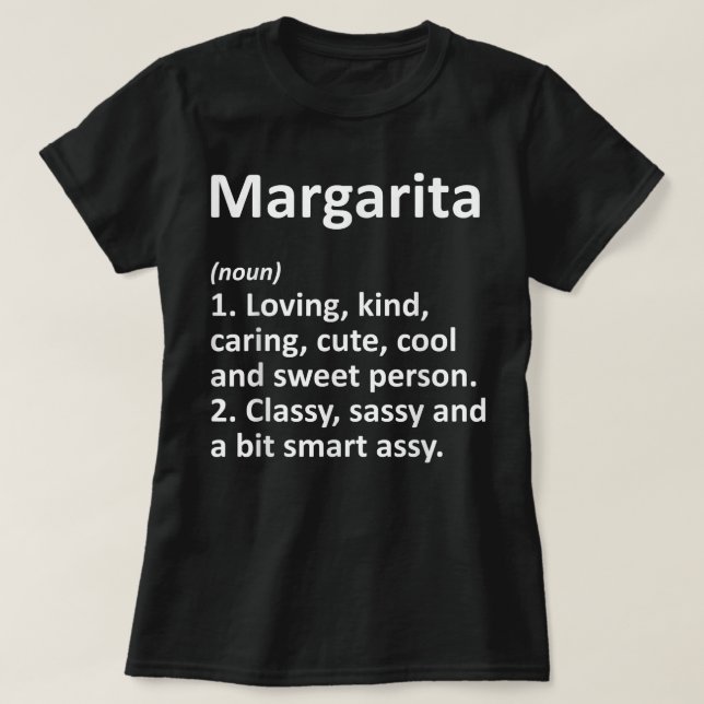MARGARITA Definition Personalised Funny Birthday G T-Shirt (Design Front)