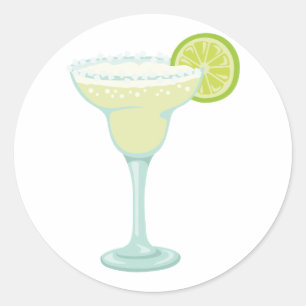Margarita Drink Classic Round Sticker
