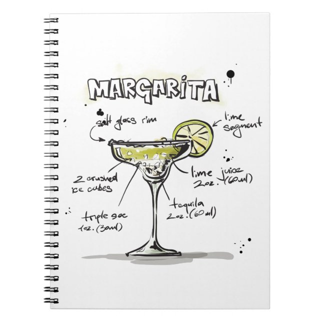 Margarita Drink Recipe Design Notebook (Front)