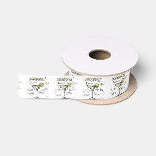 Margarita Drink Recipe Design Satin Ribbon