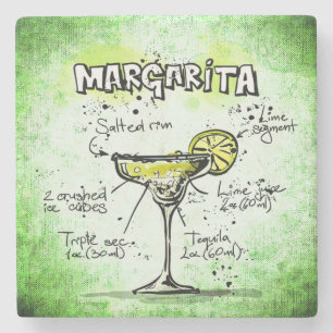 Margarita Drink Recipe Stone Coaster