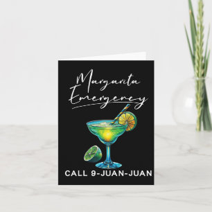 Margarita Emergency Mexican Fiesta Funny Cinco De  Card