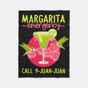 Margarita Emergency Shirt Mexican Fiesta Funny Cin Fleece Blanket