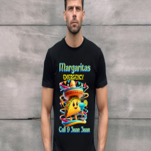 Margarita Emergency Sombrero-Wearing Octopus T-Shirt
