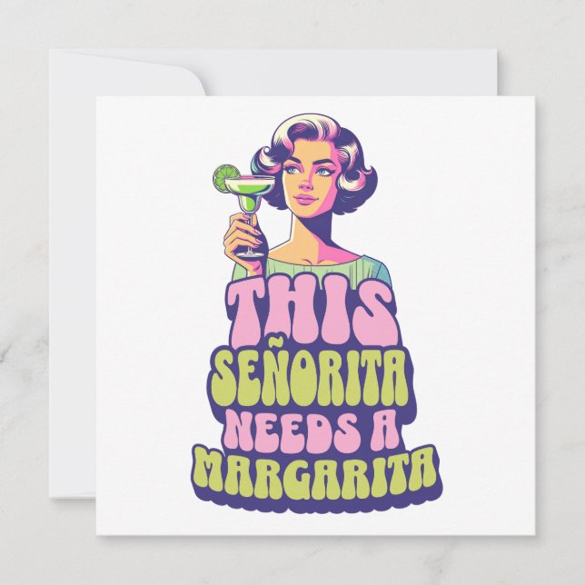 Margarita Fiesta Cocktail Party Celebration Invitation (Front)