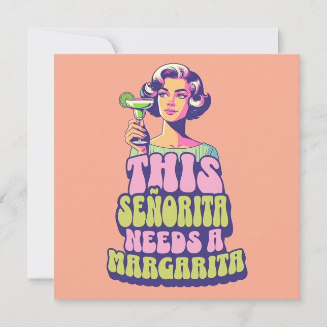 Margarita Fiesta Cocktail Party Celebration Invitation (Front)