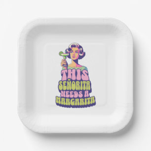 Margarita Fiesta Cocktail Party Celebration Paper Plate