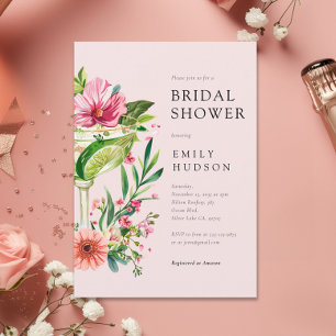 Margarita Fiesta Floral Bridal Shower Invitation