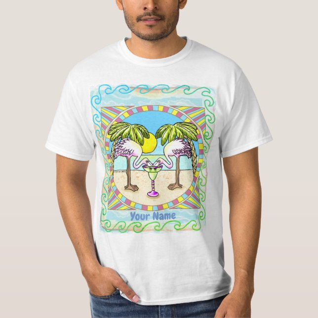 Margarita Flamingo  custom t-shirt  (Front)