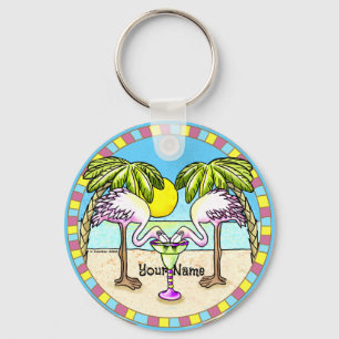 Margarita Flamingo Key Ring