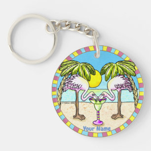 Margarita Flamingo Key Ring