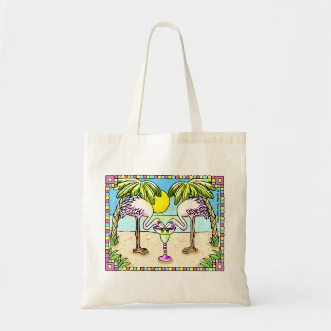 Margarita Flamingo Tote Bag (Front)