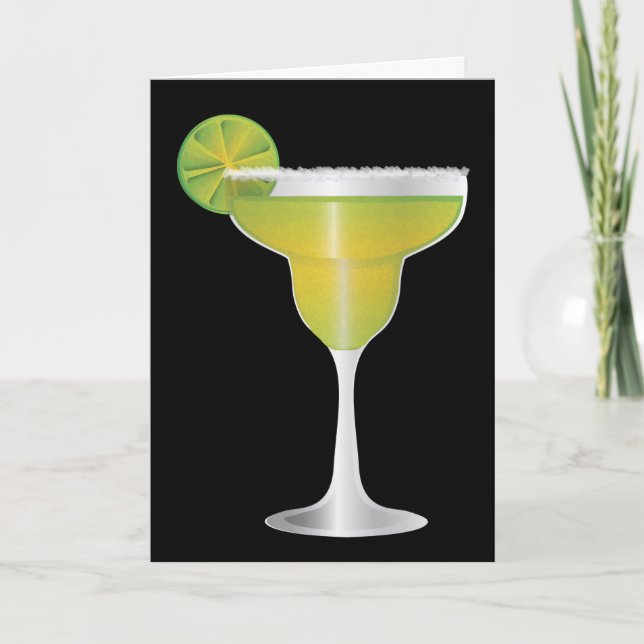 Margarita Funny Happy Birthday w/ a Grain of Salt Card (Front)