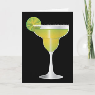 Margarita Funny Happy Birthday w/ a Grain of Salt Card