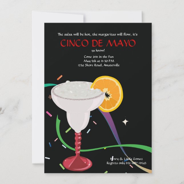 Margarita Glass Party Invitation (Front)