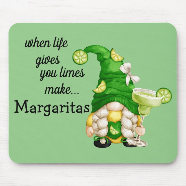 Margarita Gnome Mouse Mat (Front)