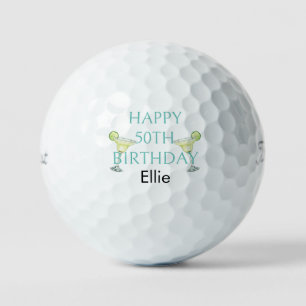 Margarita Happy 50th Birthday Titleist Pro V1 Golf Balls