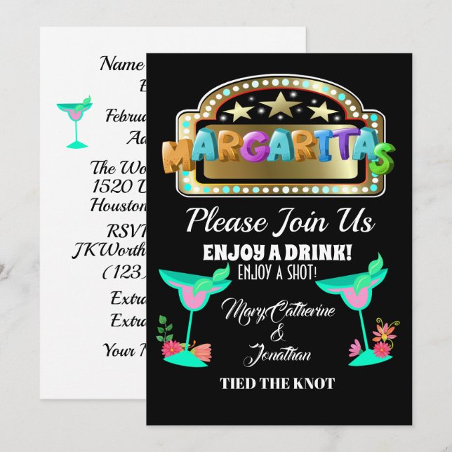 Margarita Invitation for Wedding / Any Occasion (Front/Back)
