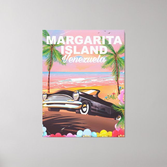 Margarita Island - Venezuela travel poster Canvas Print (Front)
