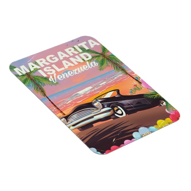 Margarita Island - Venezuela travel poster Magnet (Right Side)