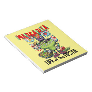 Margarita Life of Party, Mexican Cocktail Fiesta Notepad
