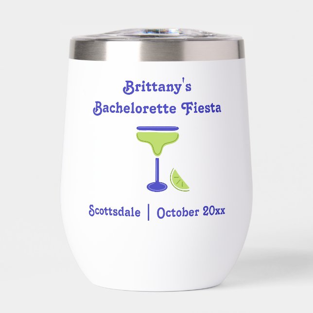 Margarita Lime Bachelorette Fiesta Stemless (Front)