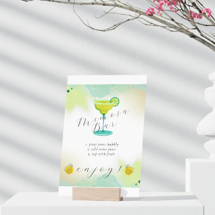 Margarita Lime Bridal Shower Mimosa Bar Poster